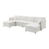 YOOCOZZ Modular Sectional Sofa with Double Cushions and Ottomans-Cream - 4 of 4