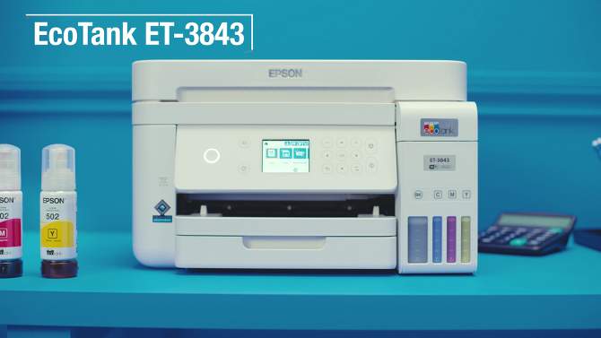 EcoTank ET-3843 All-in-One Cartridge-Free Supertank Printer, 2 of 19, play video
