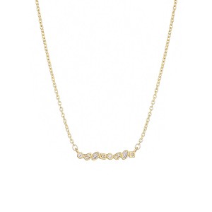 Adornia 14k Gold Plated Dainty Mixed Shape Bar Necklace - 1 of 4