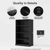 49*31*16 Wood Accent Sideboard Cabinet in Black, Storage Organizer with Adjustable Shelves for Kitchen Bedroom Living Room Dinning Room - 3 of 4