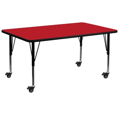 Emma and Oliver Mobile 30x72 Rectangle HP Laminate Preschool Activity Table