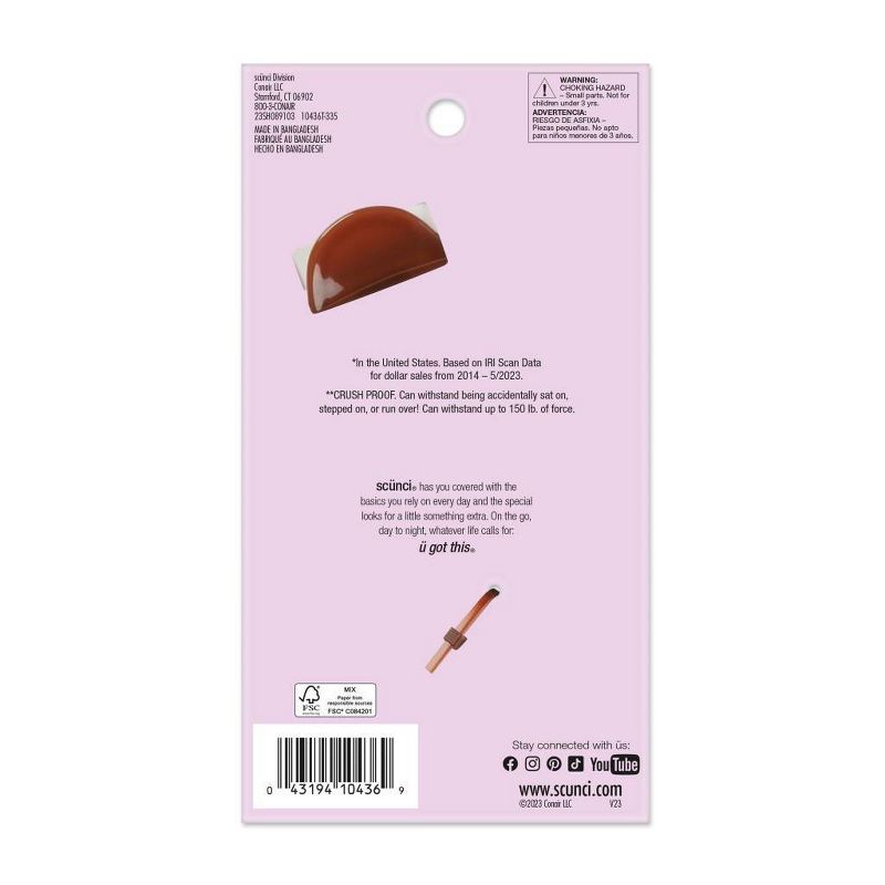 sc&#252;nci Unbreakable Oval Open Center Flat Lay Hair Clip - Brown - All Hair, 6 of 7