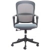 Office Chair 42.1"H Gray – Mesh Fabric Seat with Steel & Nylon Frame, Adjustable Ergonomic Swivel Desk Chair By Zuo Modern - 4 of 4