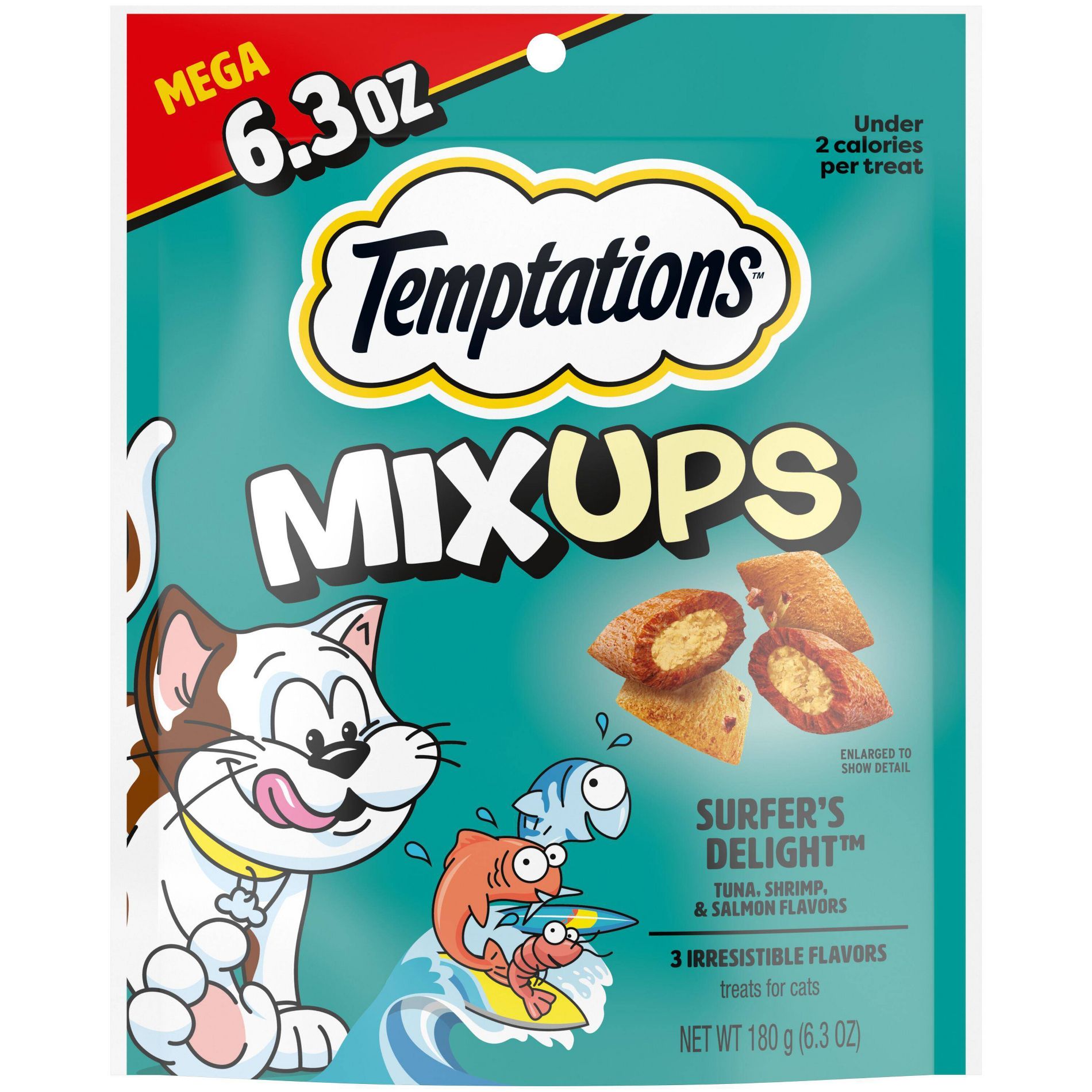 Temptations Mix Ups Surfers Delight Cat Treats with Shrimp Tuna and Salmon