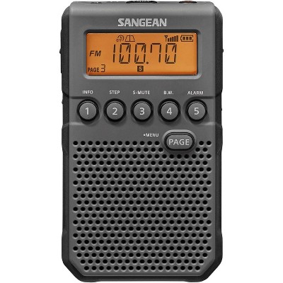Sangean DT-800BK AM/FM/NOAA Weather Alert Pocket Radio (Black).