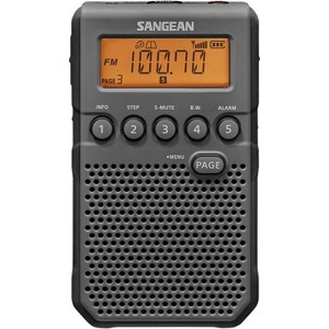 Sangean DT-800BK AM/FM/NOAA Weather Alert Pocket Radio (Black). - 1 of 3