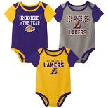 NBA Los Angeles Lakers Baby Boys' Bodysuit 3pk Set