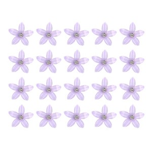 Unique Bargains Girl's Rhinestone Mini Floral Hair Clips 20 Pcs - 1 of 4