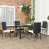 NicBex Outdoor Dining Chairs Set of 4 Patio Wicker Chairs with Backrest and Removable Cushions for Patio,Black - 2 of 4