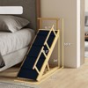 VisioGear Dog Ramp, Adjustable 4 Height Pet Ramp, Foldable Dog Stairs with Non-slip Mat for Small to Large Dogs, Natural Wood, 33.5"*15.7"*30.9" - 3 of 4