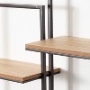 Sullivans Quadrate Open Wood Wall Shelf 20"H Black - 2 of 4