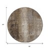 Brown And Ivory Abstract Washable Indoor Outdoor Area Rug - 3 of 4
