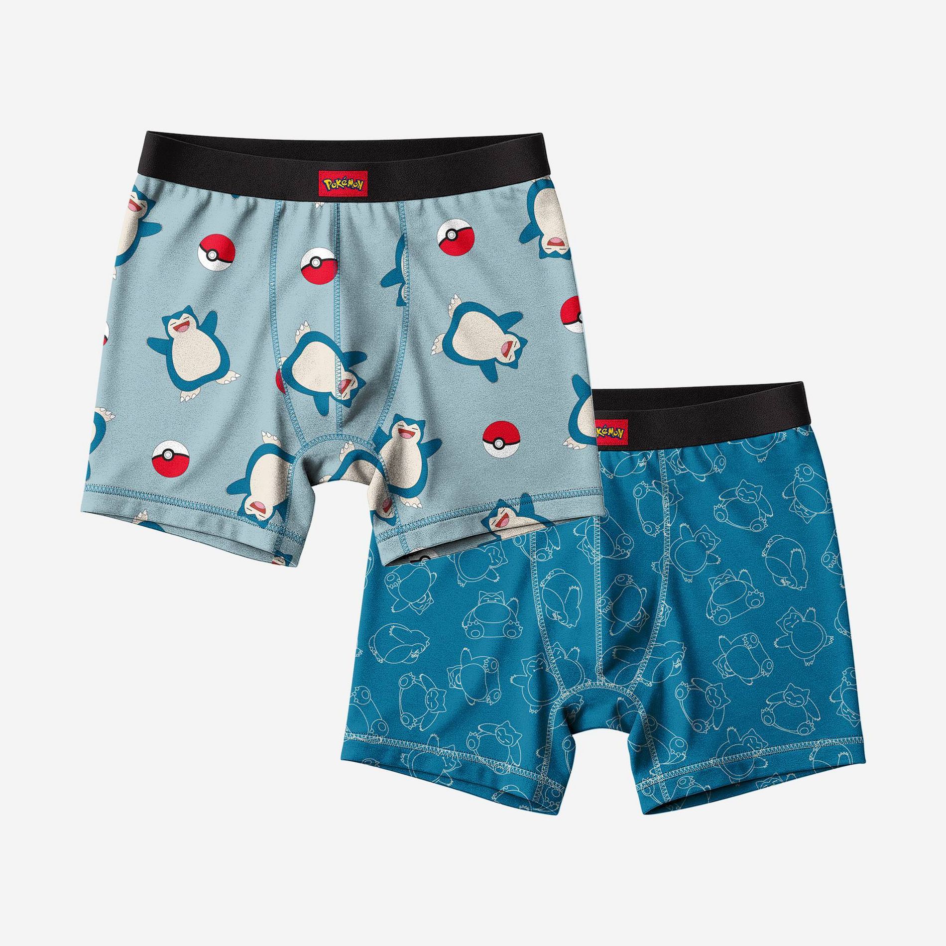 Men's Snorlax Boxer Briefs 2pk - Light Blue/Dark Blue