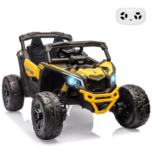 12V Ride on UTV Car, Licensed Can-Am Electric Off-Road UTV Car, Kids Truck w/Remote Control - 1 of 4