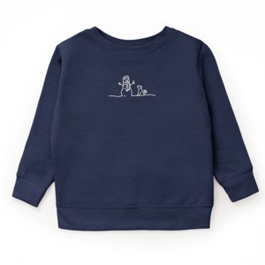 Embroidered Snowman Outline - Youth Graphic Sweatshirt - 1 of 2