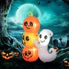 HOMCOM 5ft Inflatable Halloween Ghost and Pumpkin, Halloween Decoration with LED Lights for Garden Indoor Outdoor - 2 of 4