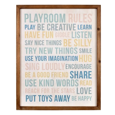 Playroom Rules Wall Art - Stratton Home Décor