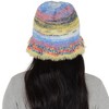 Anna-Kaci Colorful Striped Knit Bucket Hat Fluffy Trendy Winter Lightweight Foldable Crochet Fisherman Hat for Women - 3 of 4