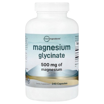 Micro Ingredients Magnesium Glycinate, 240 Capsules (166 mg per Capsule)