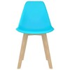 vidaXL Dining Chairs, 4 Pcs, Blue Plastic - 2 of 4