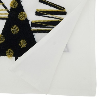 White Polyester Christmas Trees Table Runner, 16" x 70"