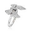 Ross-Simons 0.50 ct. t.w. Diamond Bow Ring in Sterling Silver - 3 of 4