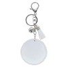 CTM Women's Glittering Baseball Sports Bag Charm, White - 2 of 4