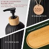 LunaLulinlk Glass Soap Dispenser Set, Contains Glass Hand Soap Dispenser and Glass Dish Soap Dispenser with Bamboo Base Black - 3 of 4