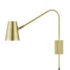 Modway Faye Wall Sconce - Metal Wall Light Fixture with Modern Sculptural Design and White Globe Shade - 4 of 4