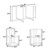 ChicFurnit Dining Sets Modern Table Set with Faux Marble and Compact Design for Kitchen Dining Room, White, 58.53"*33.65"*1.85" - 3 of 4