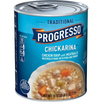 Progresso Traditional Chickarina Chicken Soup with Meatballs - 18oz