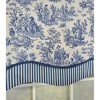 RLF Home Waverly Glory 3" Rod Pocket Lining Luxurious and Elegant Window Treatment Valance 50" x 16" Blue - 3 of 4