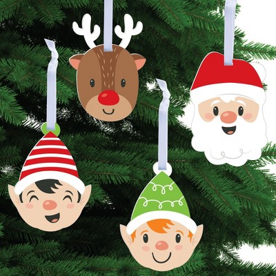 Big Dot of Happiness Very Merry Christmas - Holiday Santa Claus Decorations - Christmas Tree Ornaments - Set of 12