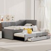 Upholstered Daybed with Trundle and Three Drawers - 3 of 4