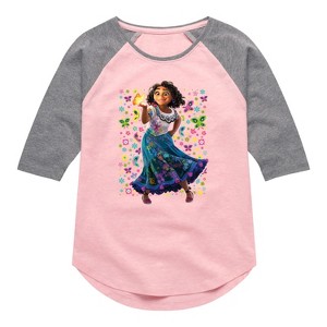 Girls' - Encanto -  Shirt Tail Raglan Graphic T-shirt - 1 of 4