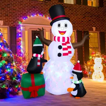 Costway 8ft Inflatable Nutcracker Soldier W/ 2 Built-in Led Lights ...