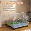 Rolling Small Animal Cage with Water Bottle, Hay Feeder, Food Dish for Rabbits, Hedgehogs, Guinea Pigs - 4 of 4