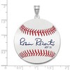 Black Bow Jewelry Sterling Silver Robin Roberts Signature LG Enamel Baseball Pendant - 4 of 4
