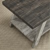 Athens Contemporary Two-Tone Wood Shelf End Table in Weathered Walnut and Gray - 4 of 4