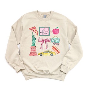 Simply Sage Market Women's Graphic Sweatshirt Coquette New York Collage - 1 of 4