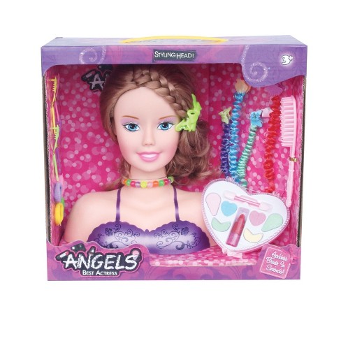 Toy doll head sales for hairstyling