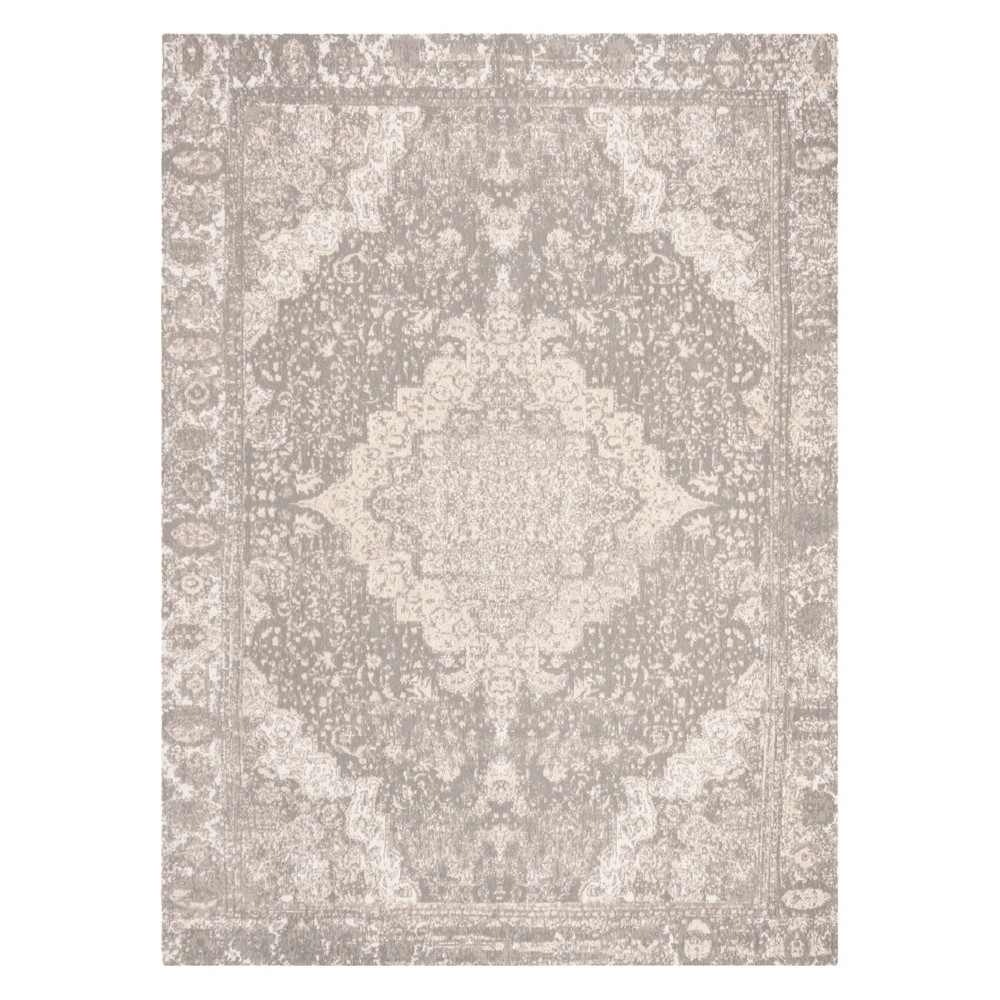 8'x10' Medallion Loomed Area Rug Silver - Safavieh