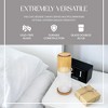 Elle Decor Bedside Water Carafe with Cup Set, Smooth Glass Pitcher and Ribbed Drinking Glass Doubles as Lid 27-Ounce, Amber - 4 of 4