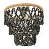 Wood Bead/Metal Semi Flush Light Brown - Storied Home - 3 of 4