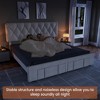 Upholstered Platform Bed Frame with Storage Drawers, Mattress Foundation with Solid Wooden Slats - 4 of 4