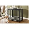 SEVOBAL Pet Crates and Houses Curved Pet Cage Dual Purpose Furniture Ventilated Structure Chew Resistant, Gray, 31.5"*23.03"*25.87" - 4 of 4