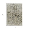 Taupe Beige And Gray Abstract Washable Indoor Outdoor Area Rug - 3 of 4