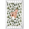 Sweet Jojo Designs Gender Neutral Unisex Baby Fitted Mini Crib Sheet Woodland Pine Tree Green and White - 3 of 4