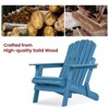 Adirondack Chair, Folding Wooden Outdoor Lounge Accent Chair, 300lb Weight Capacity - 2 of 4