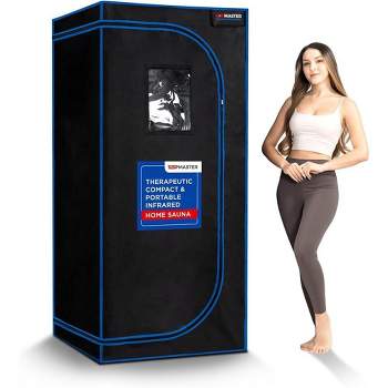 Compact Infrared Home Sauna: Easy Sit-in Design, Spa Size, Detox Therapy, Foldable Chair, Energy Efficient, Zippers for Reading,